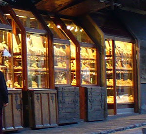 Dettaglio su gioiellerie di Ponte Vecchio a Firenze